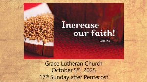Read more about the article Worship Service for the 17th Sunday after Pentecost