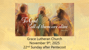 Worship Service for the 22nd Sunday after Pentecost