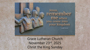 Worship Service for Christ the King Sunday