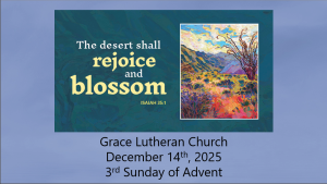 Read more about the article Worship Service for the 3rd Sunday of Advent