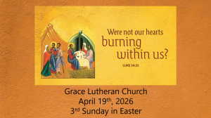 Worship Service for the 3rd Sunday of Easter