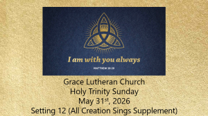 Worship Service for Holy Trinity Sunday