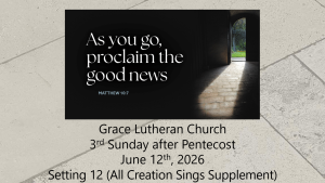 Read more about the article Worship Service for the 3rd Sunday after Pentecost